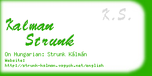 kalman strunk business card